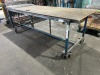 Steel Frame Mobile Work Bench, Timber Top - 4
