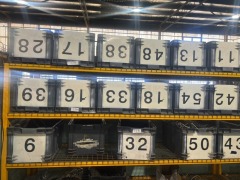 54 x HD Plastic Tubs Numbered 1 - 54