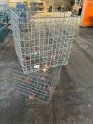 2 x Wire Mesh Stock Trolleys