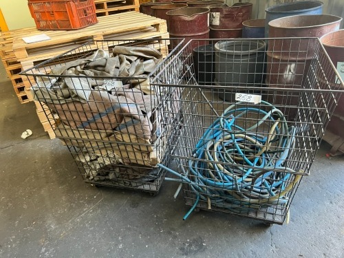2 x Wire Mesh Trolleys with Contents