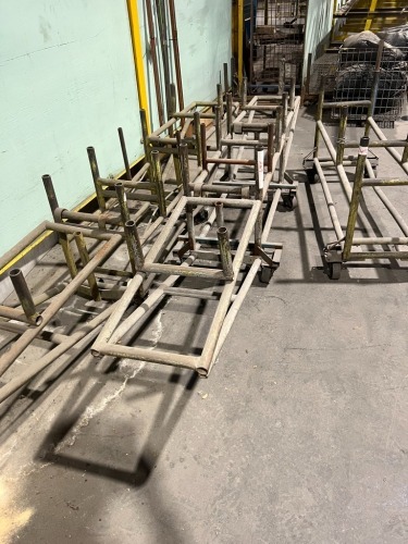 Qty 3 x Open End Wire Stock Trolleys