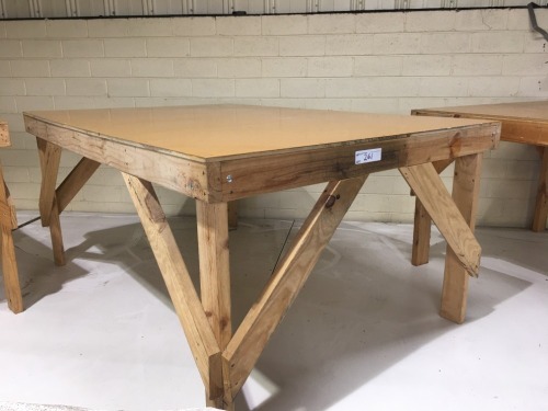 6 x Timber Framed Fabric Layout and Cutting Benches