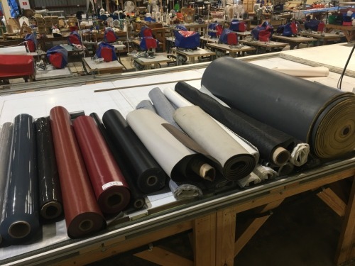 Lot Assorted Vinyl and PVC Sheet, Flooring and Upholstered Material