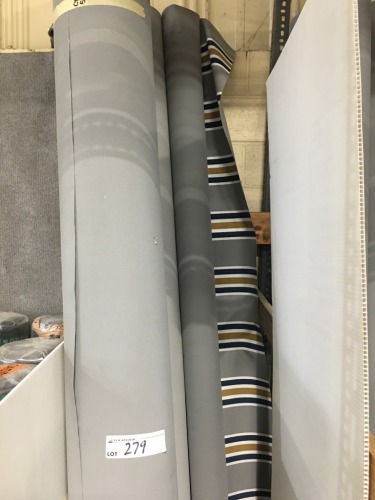 4 x Part Rolls Stripped Canvas Fabric