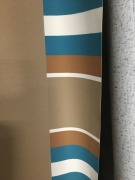 8 x Part Rolls Stripped Canvas Fabric - 3