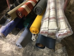 Approx 24 Rolls Canvas Fabric Shade Cloth, Plastic Sheet etc - 2