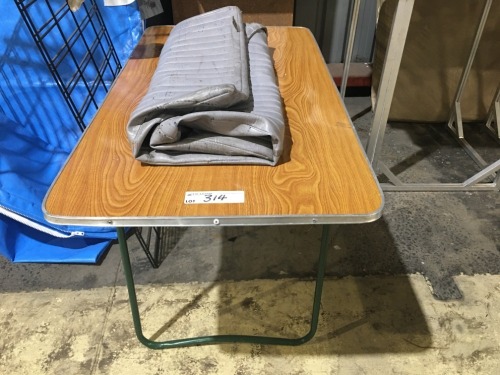 Steel Framed Foldaway Camp Table with Carry Case