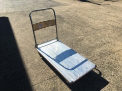 Aluminium Framed 4 Wheel Platform Trolley and 4 Work Trestles