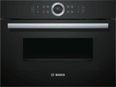 Bosch Black 45cm Serie 8 Compact Combi-Microwave Oven 900W CMG633BB1A