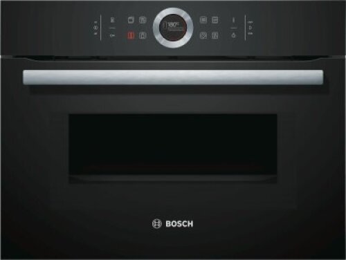 Bosch Black 45cm Serie 8 Compact Combi-Microwave Oven 900W CMG633BB1A