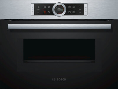 Bosch Stainless Steel 45cm Serie 8 Compact Oven with 900W Microwave CMG633BS1B