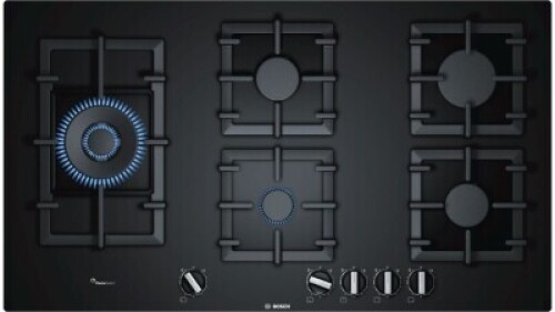 Bosch 900mm Series 6 5 Burner Tempered Glass Gas Cooktop &ndash; Black PPS9A6B90A
