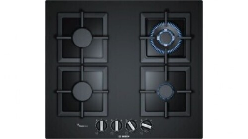 Bosch 600mm Series 2 4 Burner Tempered Glass Gas Cooktop - Black;PPH6A6B20A