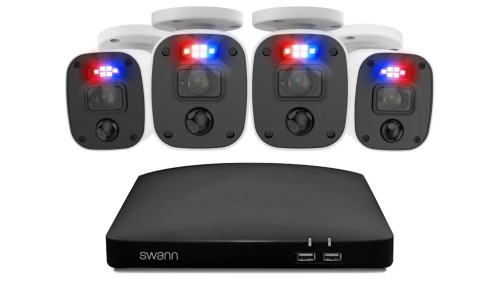 Swann Home 4 Camera 4 Channel 1080p Full HD DVR Security System with 64GB Micro SD Card