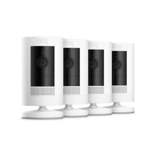 Ring Stick Up Cam Battery 4 Pack [3rd Gen] (White) B0C79D56RV