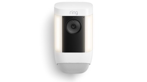 Ring Spotlight Cam Pro Battery Outdoor Security Camera - White B09DRX62ZV