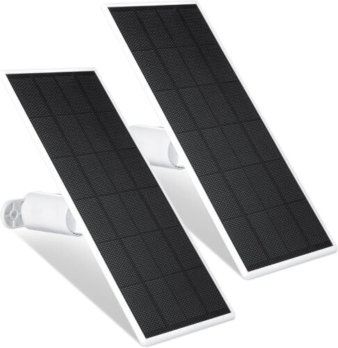 Wasserstein Solar Panel for Google Nest Cam Outdoor or Indoor, Battery - 2.5W Solar Power - Made for Google Nest