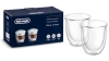 6 x De'Longhi Set of 2 Cappuccino Glasses DBWALLCAPP