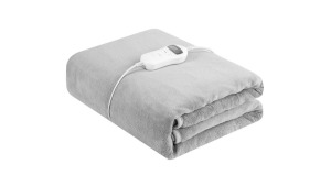 2 x Goldair Micro Fleece Heated Throw Electric Blanket - Grey