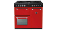Belling Richmond 90cm Dual Fuel Split Ovens Freestanding Cooker Red BR900DFCNGLP