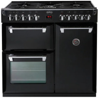 Belling Richmond 90cm Dual Fuel Split Ovens Freestanding Cooker Black BR900DFCNGLP