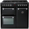 Belling Richmond 90cm Dual Fuel Split Ovens Freestanding Cooker Black BR900DFCNGLP