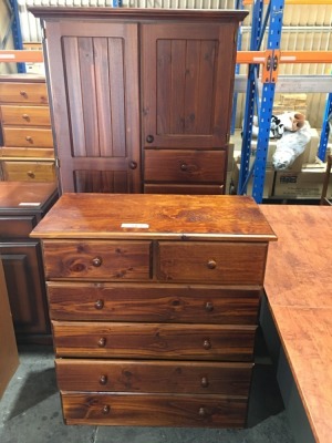 Colonial Style Timber Framed 6 Drawer Chest