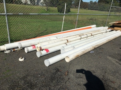 17 x Assorted Lengths PVC Pipe, 100mm/150mm x Approx 5m