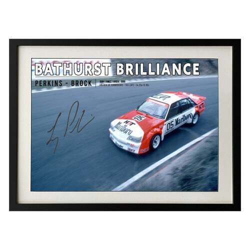 Larry Perkins 1984 Bathurst Brilliance signed Print framed (New)