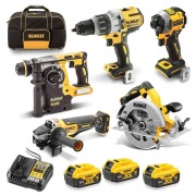 DEWALT 18V XR BRUSHLESS 5 PIECE 3 X 5.0AH COMBO KIT DCZ501P3-XE (New)