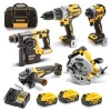DEWALT 18V XR BRUSHLESS 5 PIECE 3 X 5.0AH COMBO KIT DCZ501P3-XE (New)