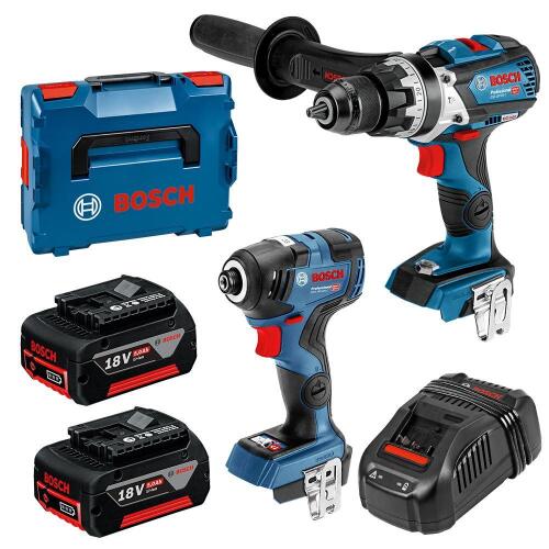 Bosch 0.615.990.L5F 18V 5.0Ah Li-ion Cordless Brushless 2pce Combo Kit (New)