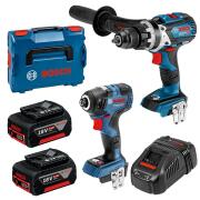 Bosch 0.615.990.L5F 18V 5.0Ah Li-ion Cordless Brushless 2pce Combo Kit (New)