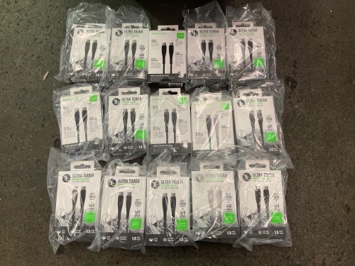 Bundle of 15 x Gecko Ultra Tough 1.5m USB C to USB C cables