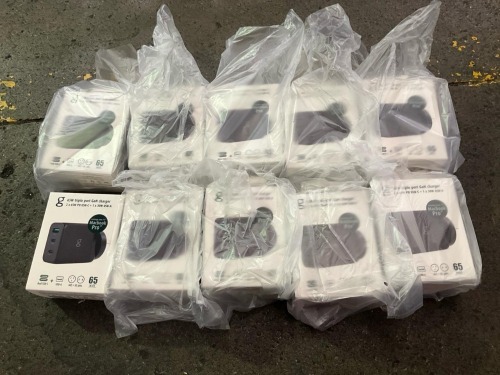 Bundle of 10 x Gecko 65w 3 port chargers