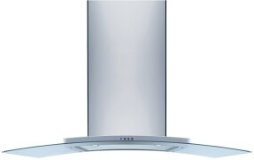 Omega 90cm Stainless Steel Curved Glass Canopy Rangehood ORC97G