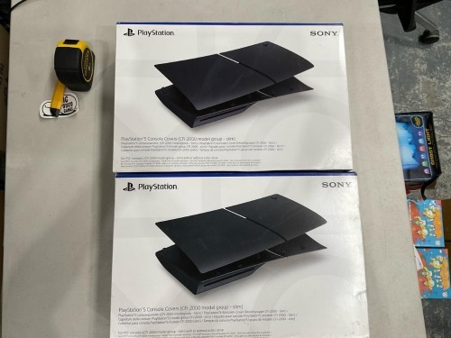 Bundle of 2 x PS5 PlayStation 5 Slim Cover Midnight Black - total RRP $168