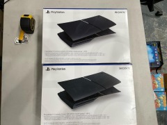 Bundle of 2 x PS5 PlayStation 5 Slim Cover Midnight Black - total RRP $168