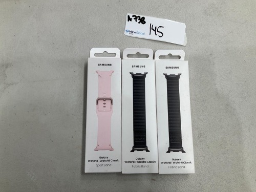 Bundle of 3 x Assorted Samsung Galaxy Watch Bands -Total RRP $267
