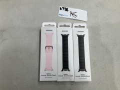 Bundle of 3 x Assorted Samsung Galaxy Watch Bands -Total RRP $267