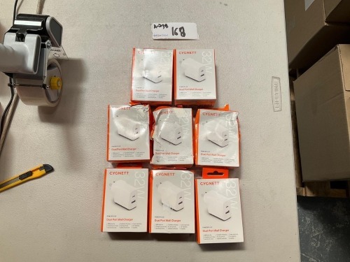 Bundle of 8 x Cygnett Powerplus 32W PD Dual Port Wall Charger (White) - Total RRP $295