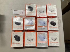 Bundle of Assorted Cygnett Wall Chargers - Total RRP $280