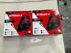 Bundle of 2 x HyperX Cloud Stinger 2 Gaming Headset - Total RRP $178
