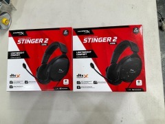 Bundle of 2 x HyperX Cloud Stinger 2 Core Gaming Headset - Total RRP $138