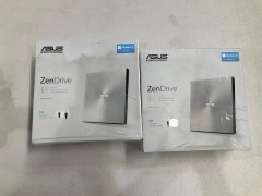 Bundle of 2 x Asus Ultra Slim Portable DVD Writer - Total RRP $178