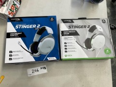 Bundle of Assorted HyperX Cloud Stinger 2 Gaming Headsets - Total RRP $168