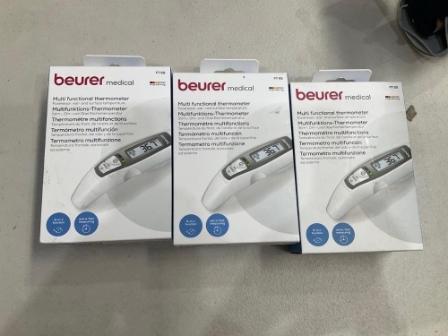 Bundle of 3 x Beurer FT65 Multi Function Digital Thermometer - Total RRP $235