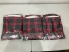 Bundle of 3 x Pilbara Collection - Flannelette Shirt Closed Front - Red/Black - RM123CSF - Size 2XL - Total RRP $89.85 - 2