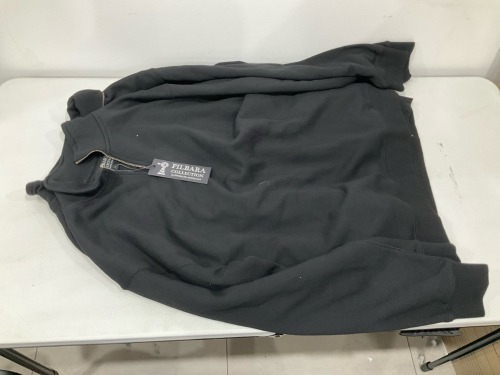 Bundle of 2 x Pilbara Collection - Men's Classic Zipper Heavyweight Fleece Pullover - Black - RMPC118 - Black - Size L - Total RRP $159.90