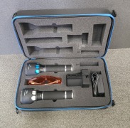 Blue 450nm & White 400-700nm Forensic 2-Head Polilight Flare+2 Forensic Light Source (Torch) Kit - Australian RRP $3,800